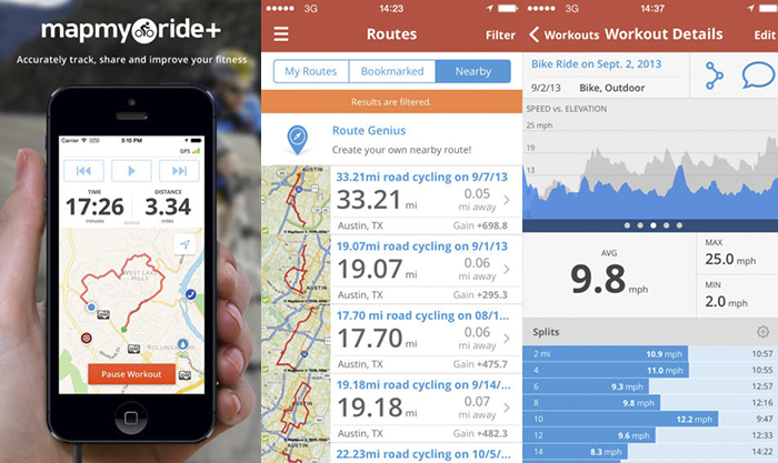 Application Map My Ride +